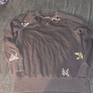 OOAK Kitty Pull Over Sweatshirt size medium